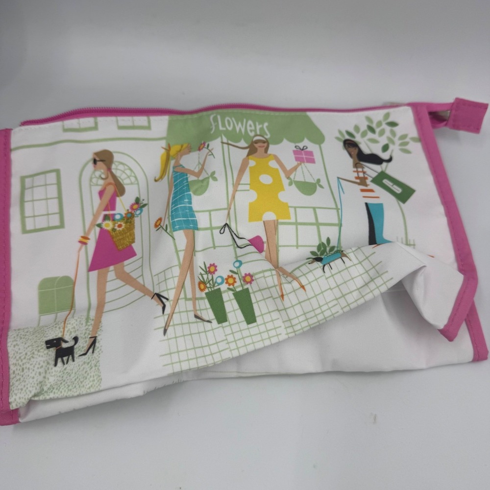 Clinique Cosmetic Bag Bundle Women Multicolor Floral Makeup Shopping Print - Picture 4 of 11